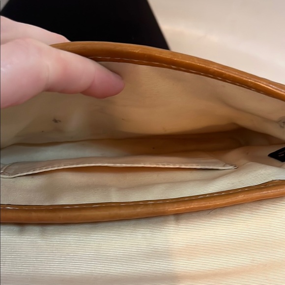 Coach Tan and Cream Woven Clutch - Picture 7 of 7